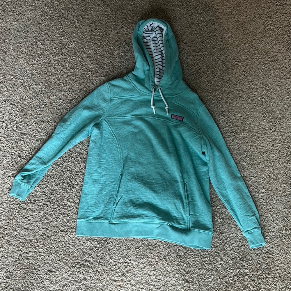 Vineyard Vines Aqua Hooded Pullover